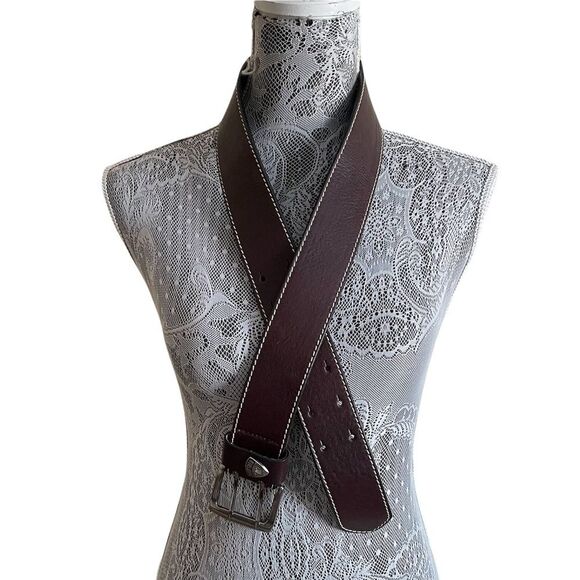 POSTCARD Made In Italy Leather Belt Brown Size Large - Picture 5 of 7